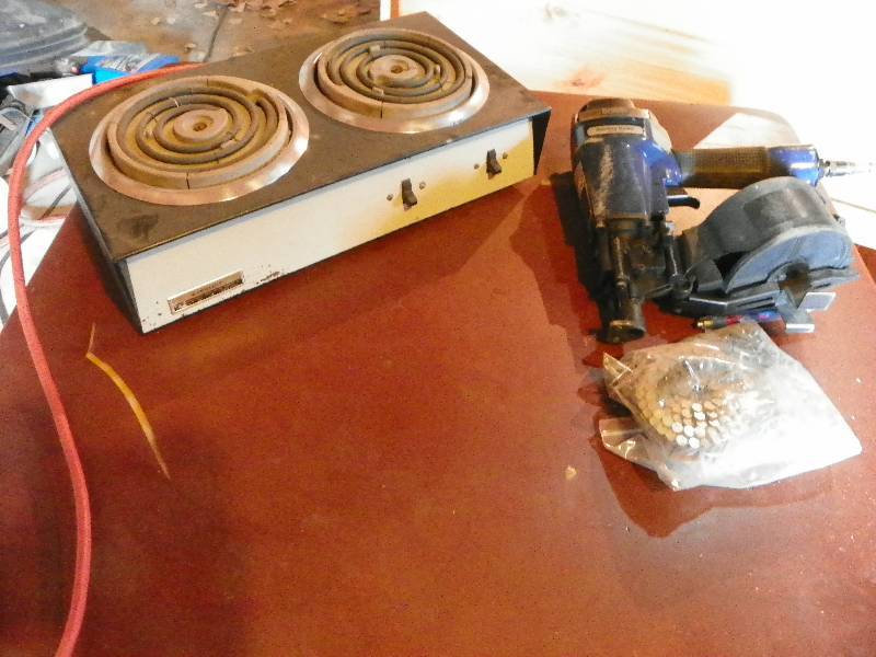 lot 164 image: Roofing Nailer and hot plate