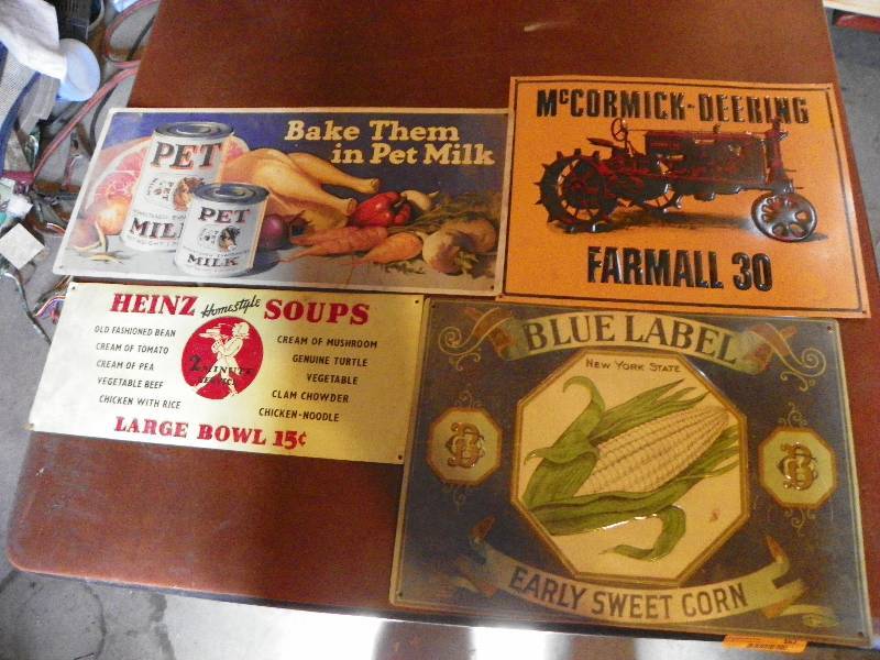 lot 167 image: Four Metal Signs