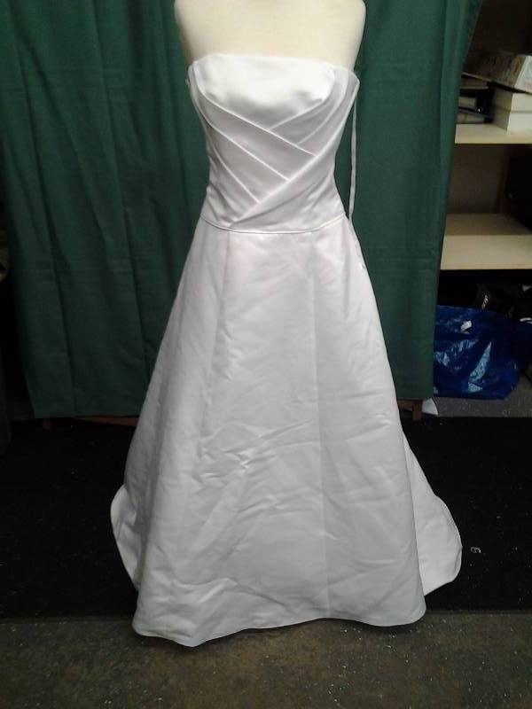 Eden Bridals White Satin Size 10