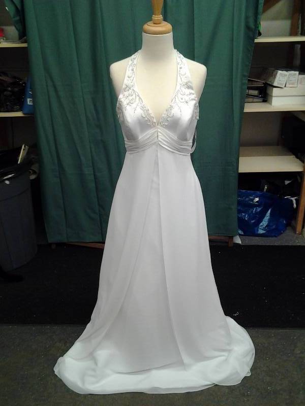 Alfred Angelo White With Rhinestone Size 8