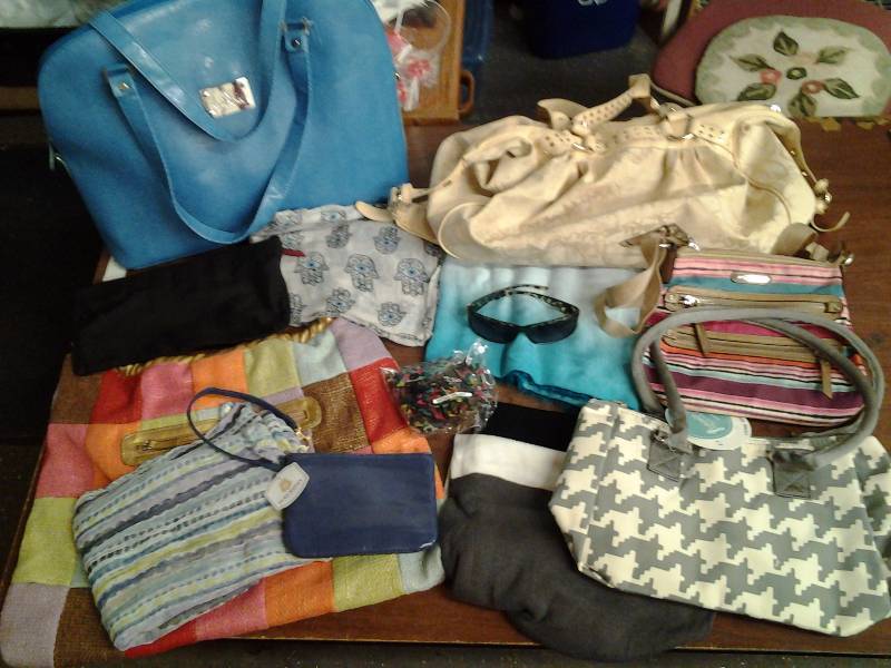 Lot Of Purses, Cosmetic Bags, Tote Bag, Fashion Scarves, Sunglasses, More