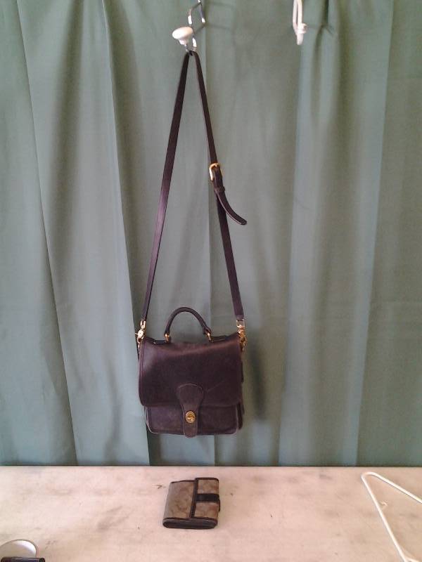 Genuine Coach Black Leather Handbag