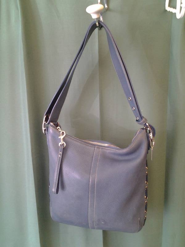 Genuine Coach Blue Leather Handbag