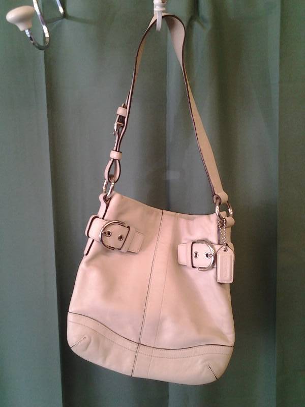 Genuine Coach Off White Leather Handbag