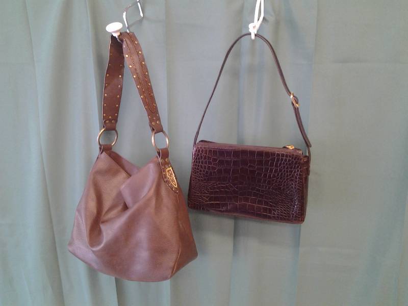 Genuine Leather Reptile Print Handbag By M. London & Brow Apt. 9 Studded Handbag