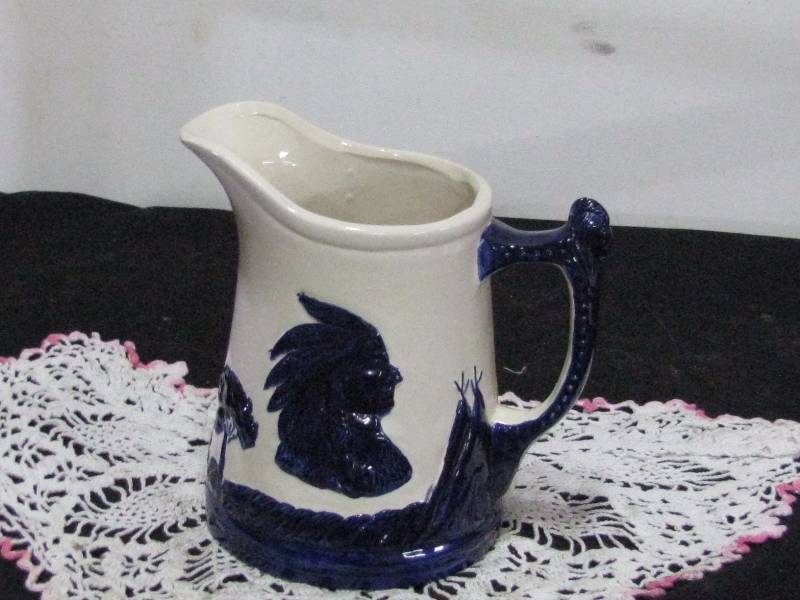 lot 54 image: Sleepy Eye Crock Water Pitcher