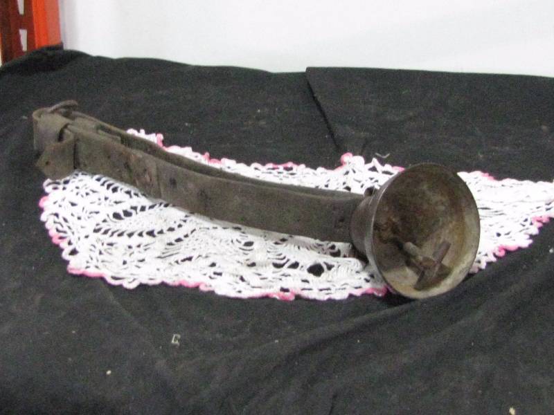lot 69 image: Cow Bell wLeather Neck Belt