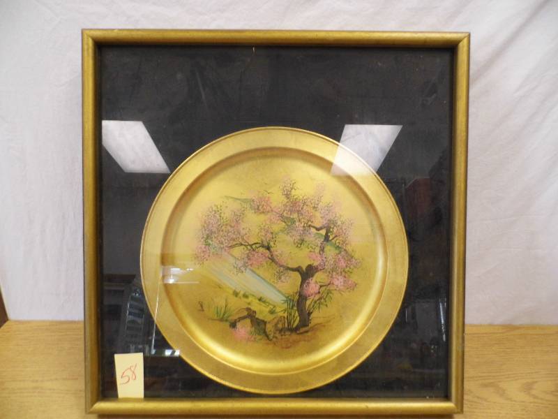 lot 58 image: Oriental Plate in Frame