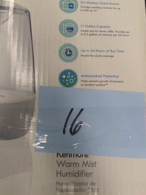 lot 16 image: Kenmore Comfort Warm Mist Humidifier