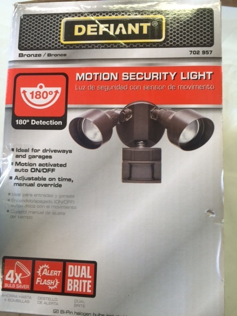lot 69 image: Defiant 180 Motion Security Light