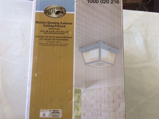 lot 73 image: Hampton Bay Motion Sensing Exterior Ceiling Fixture