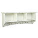 lot 8 image: Bel Air 8 Hook Storage Shelf  Color  Ivory