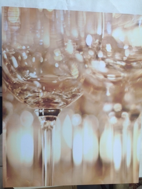 lot 89 image: Champagne Colored Wine Glasses Canvas Print