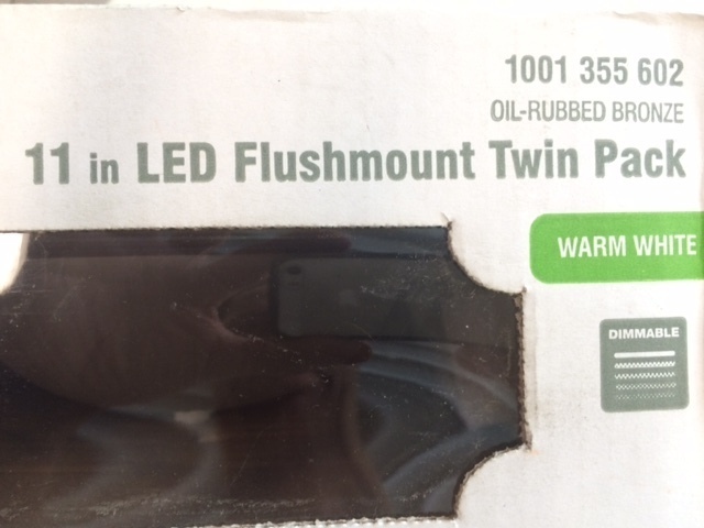 lot 93 image: 11in LED Flushmount Twin Pack