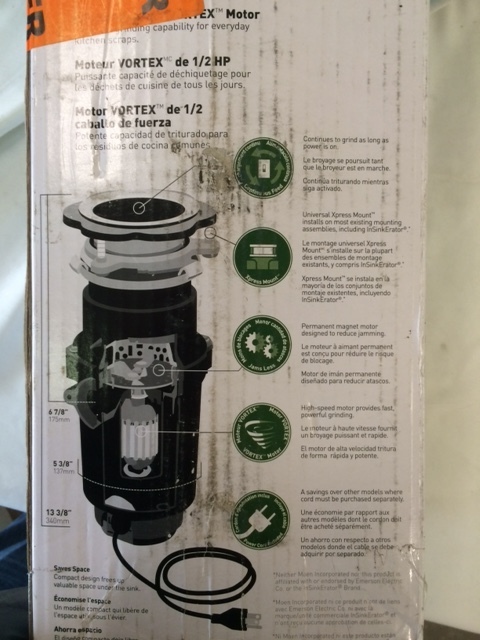 lot 141 image: Moen 12 Horse Garbage Disposal