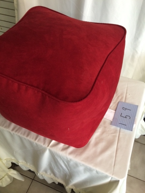 lot 159 image: Red Pillow Pouf,
