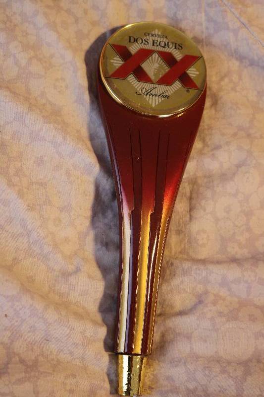 Cerveza Dos Equis beer tap...