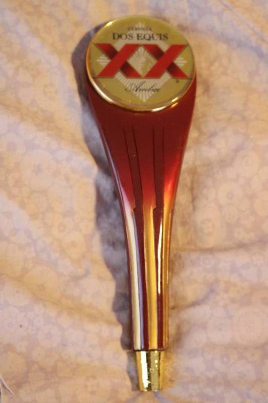 Cerveza Dos Equis beer tap...