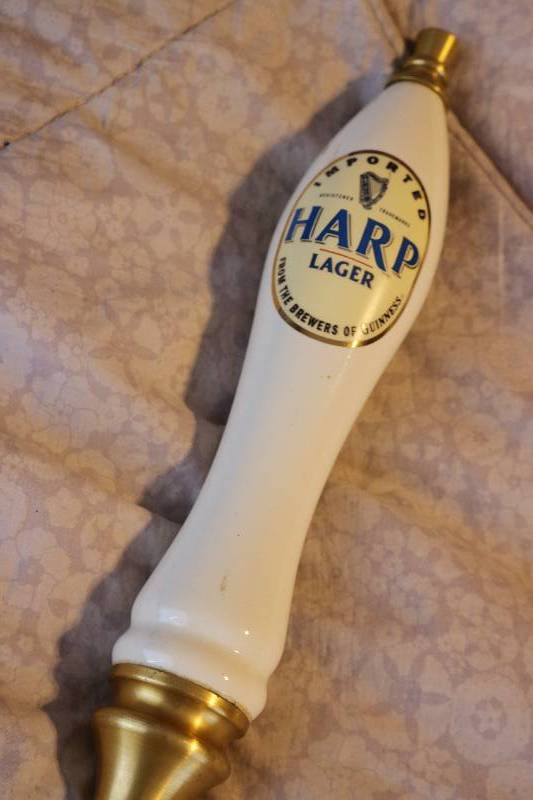 Imported Harp lager beer tap...