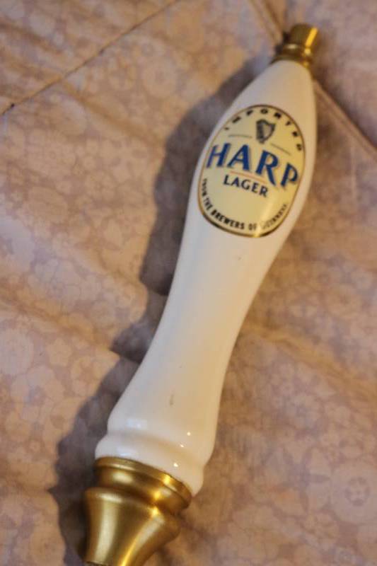 Imported Harp lager beer tap...