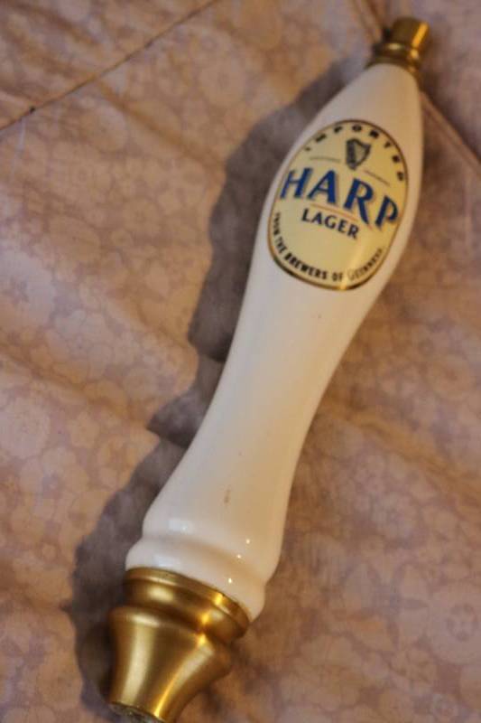 Imported Harp lager beer tap...