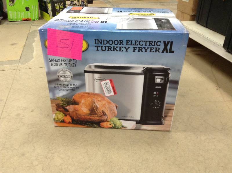 lot 51 image: Butterball Electric Indoor Turkey Fryer, Extra Large never used
