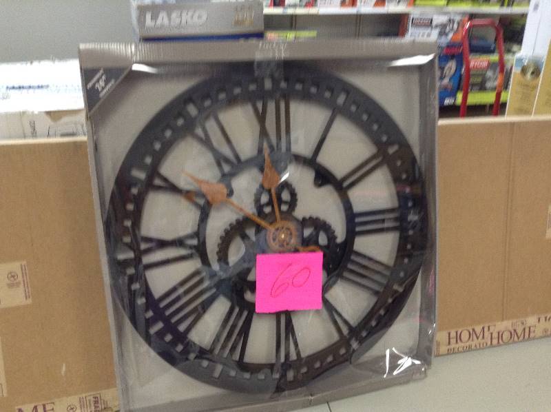 lot 60 image: FirsTime Manufactory Roman Numeral Gear Wall Clock 00182