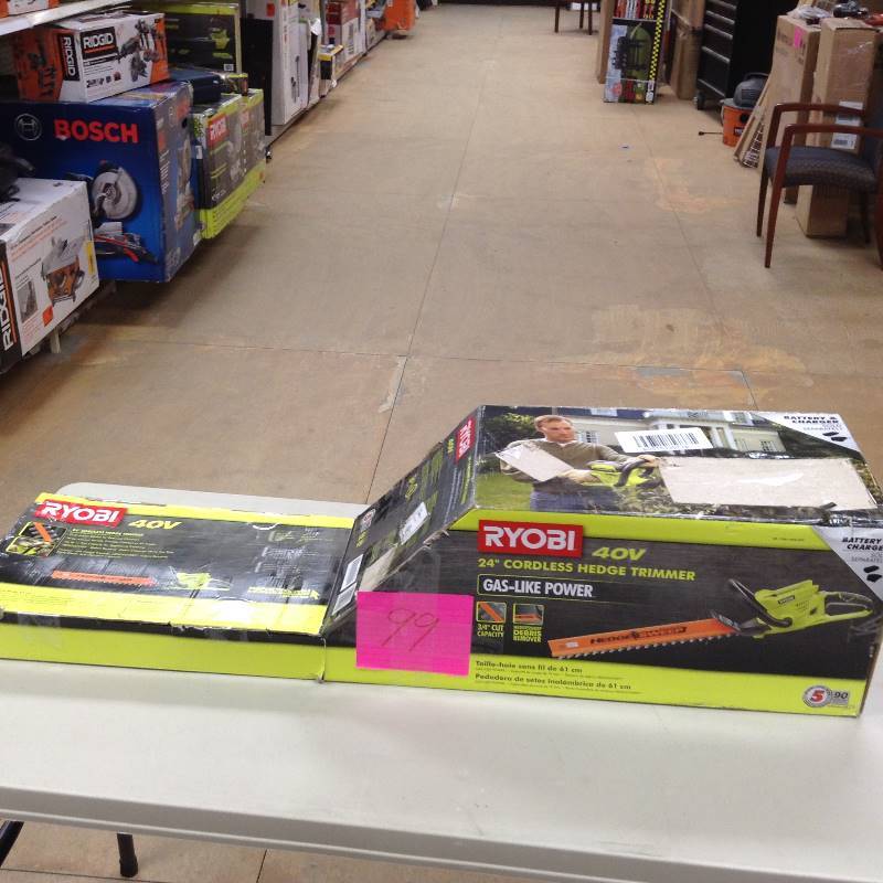 lot 99 image: Ryobi 40V 24 Cordless Hedge Trimmer Gas like power Tool Only