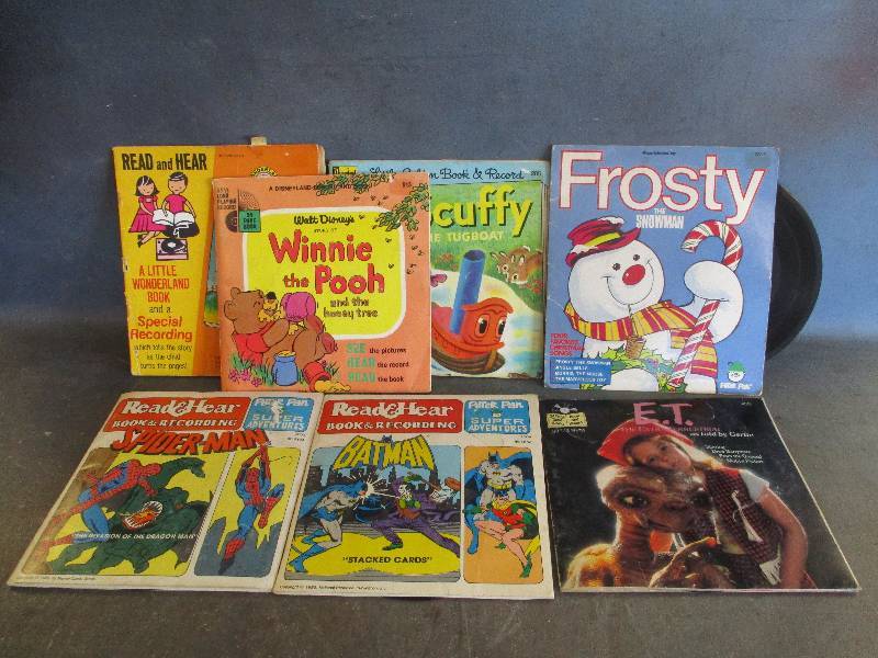 Vintage Read Along Childrens Books and Records