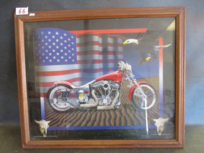 Framed Motorcycle Picture