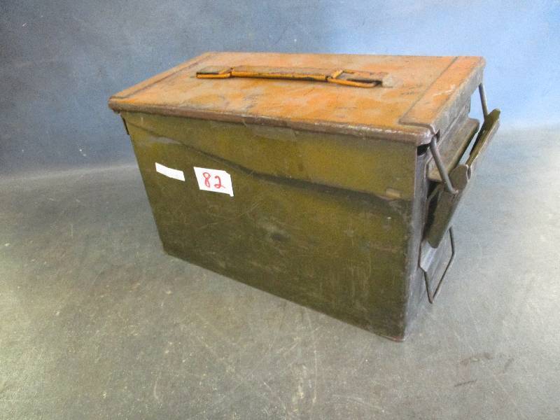 Green Metal Ammunition Box