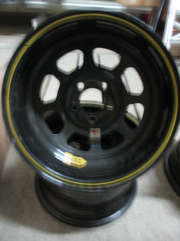 lot 83 image: 2- 5 bolt 15rims - BLACK 2 offset