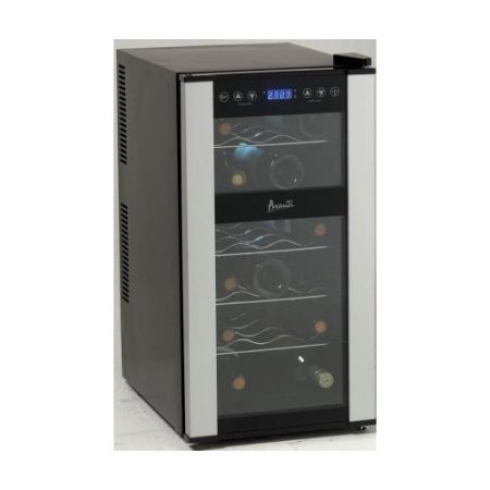 Brand New - Avanti EWC18N2PD 18-Bottle Dual Zone Wine Cooler - 13.5 - Black Color