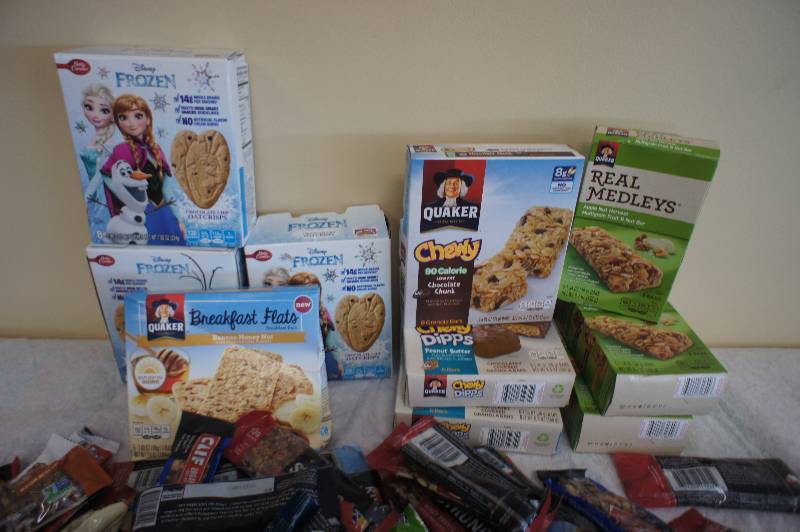 lot 156 image: Large Lot of Assorted Granola Bars and Cookies - All Items Expired In 2016 -