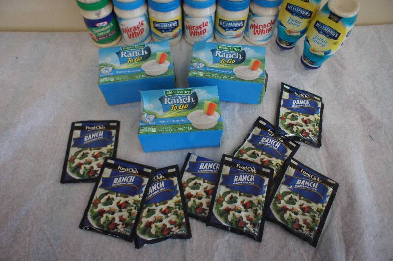 lot 158 image: Large Lot of Assorted Dressings and Spreads - All Items Expired In 2016 -