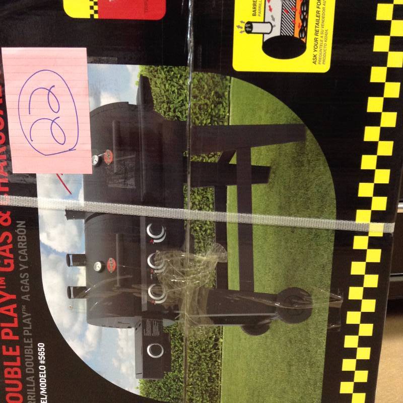 Char-Griller Double Play 1,280 sq, in. 3-Burner Gas and Charcoal Grill in Black