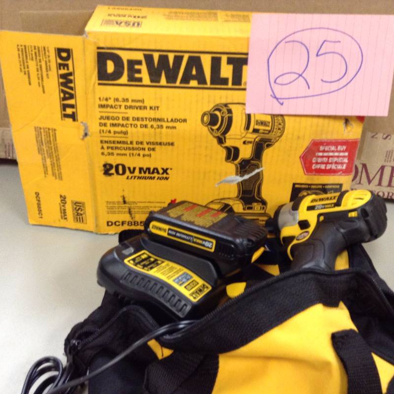 Dewalt 20-Volt MAX Lithium-Ion 14 in. Cordless Impact Driver never used