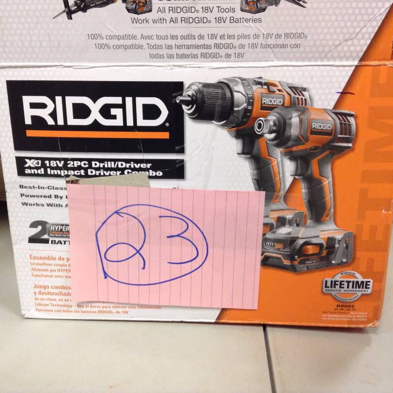 Ridgid X4 18-Volt Lithium-Ion Cordless Drill and Impact Driver Combo Kit (2-Tool) Never used
