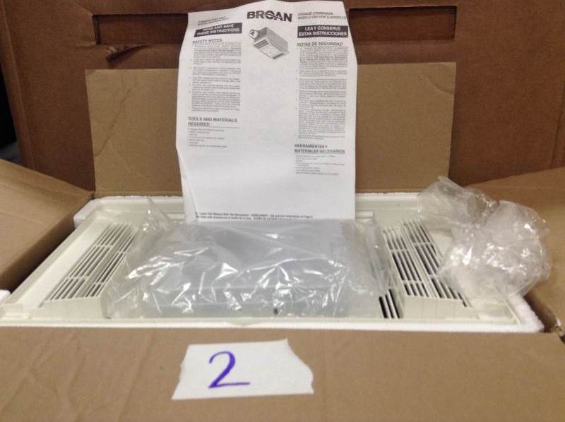Broan HeaterFan, White Plastic Grille, 70 CFM same as Model 655 but does not include light never used