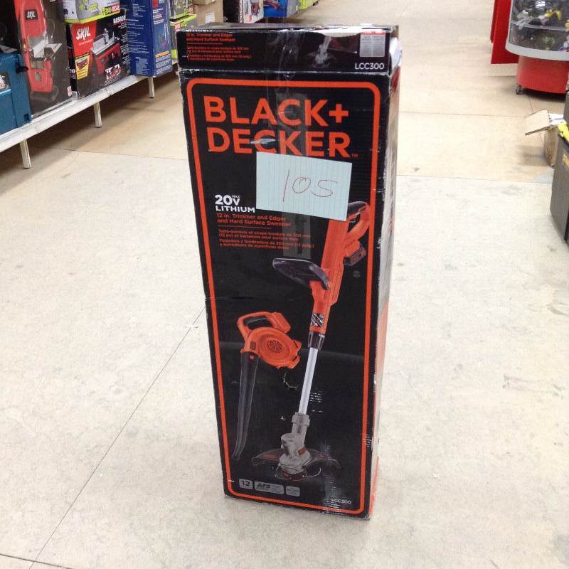 BLACKDECKER LCC300 20V MAX Lithium Ion String Trimmer and Sweeper Combo Kit never used