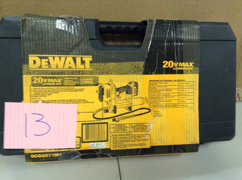 DEWALT Cordless Grease Gun Kit � 20V, 10,000 PSI, 1 Battery, Model# DCGG571M1
