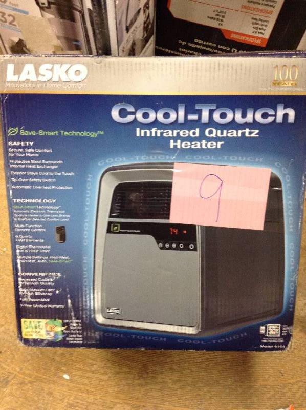Lasko 1500-Watt Electric Portable Cool-Touch Infrared Quartz Heater