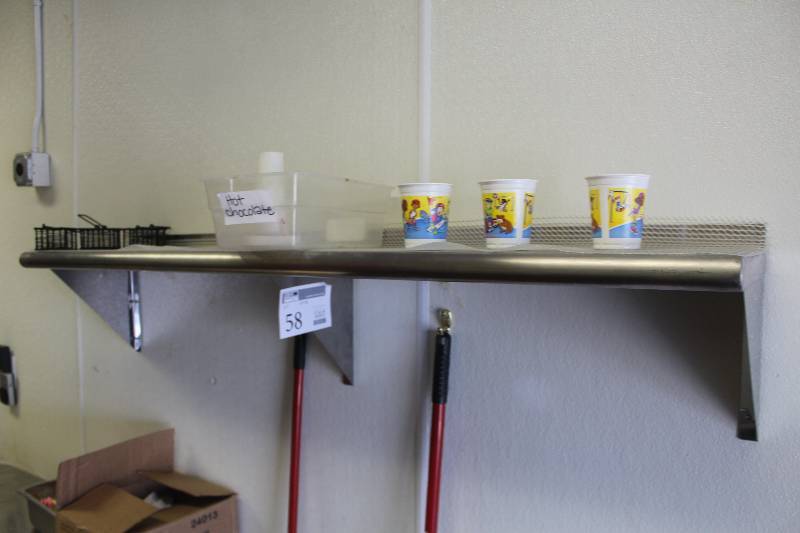 lot 58 image: NSF Stainless Steel Wall Shelving