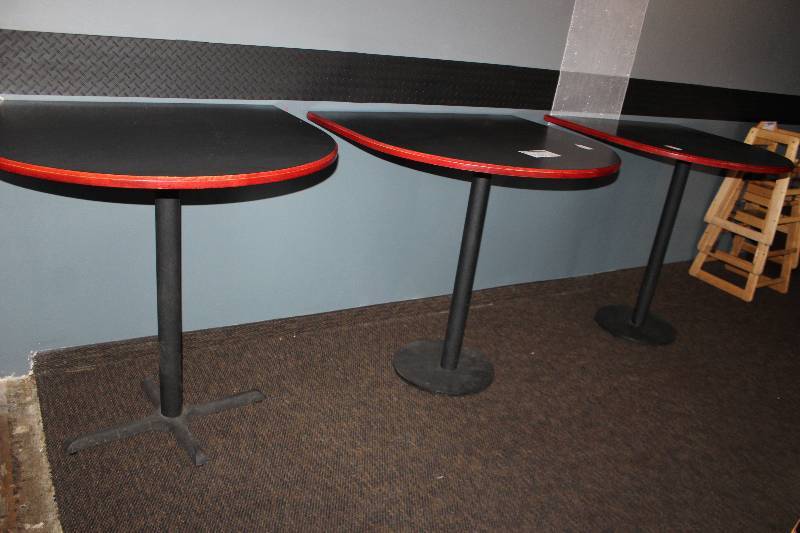 lot 224 image: Lot of (3) Half Oval Tables