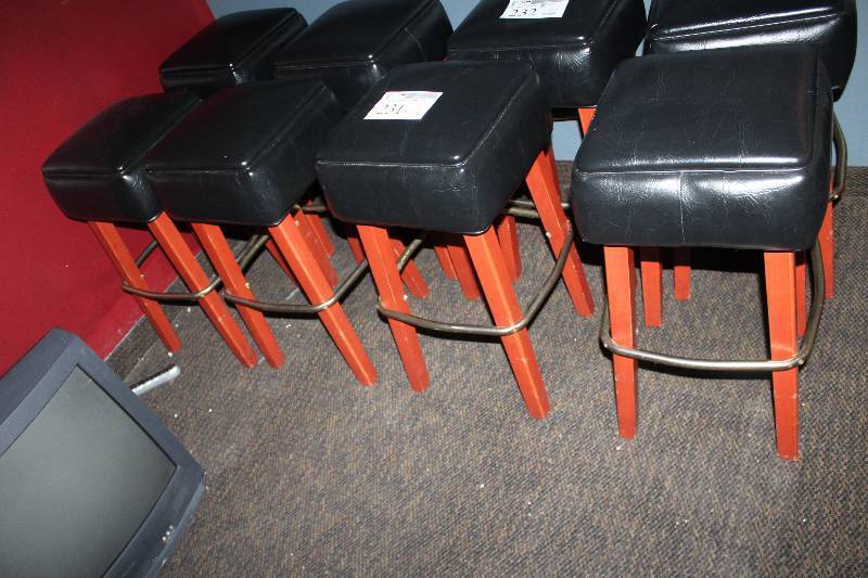 lot 231 image: Lot of (4) Black Bar Stools