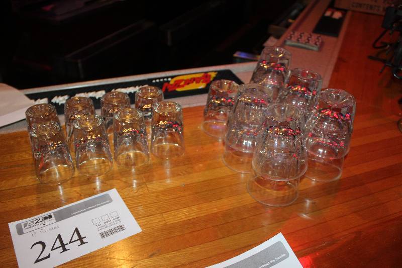 lot 244 image: Lot of (19) Glasses Various Sizes