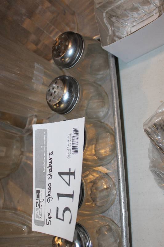 lot 514 image: Lot of (5) Glass Shakers