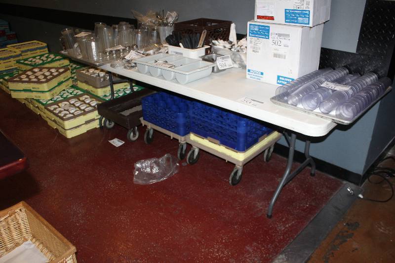 lot 253 image: Lifetime 8ft. Folding Table