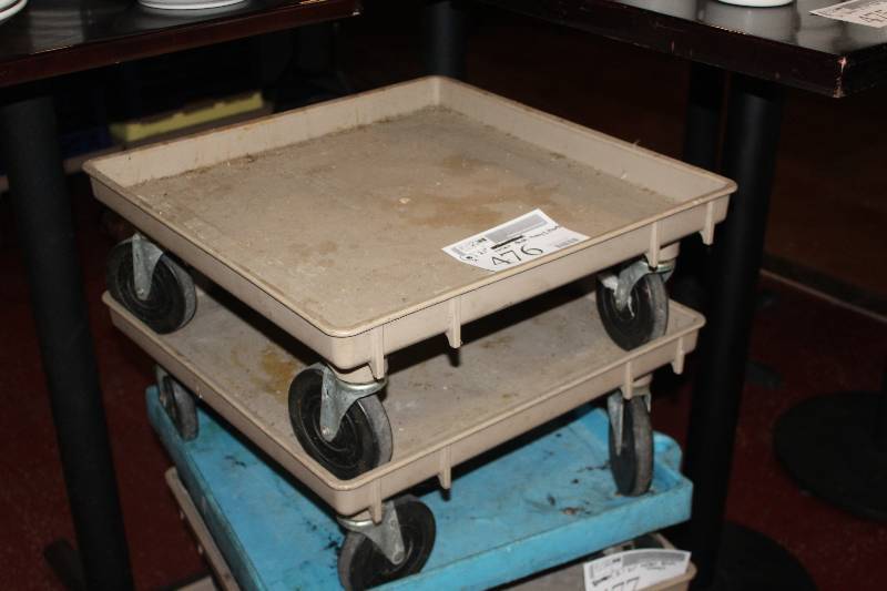 lot 476 image: Lot of (2) Commercial Rolling  21in. Dish Trays