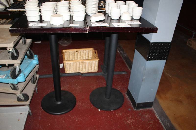 lot 262 image: Lot of (5) High-Top 24in. Square Tables